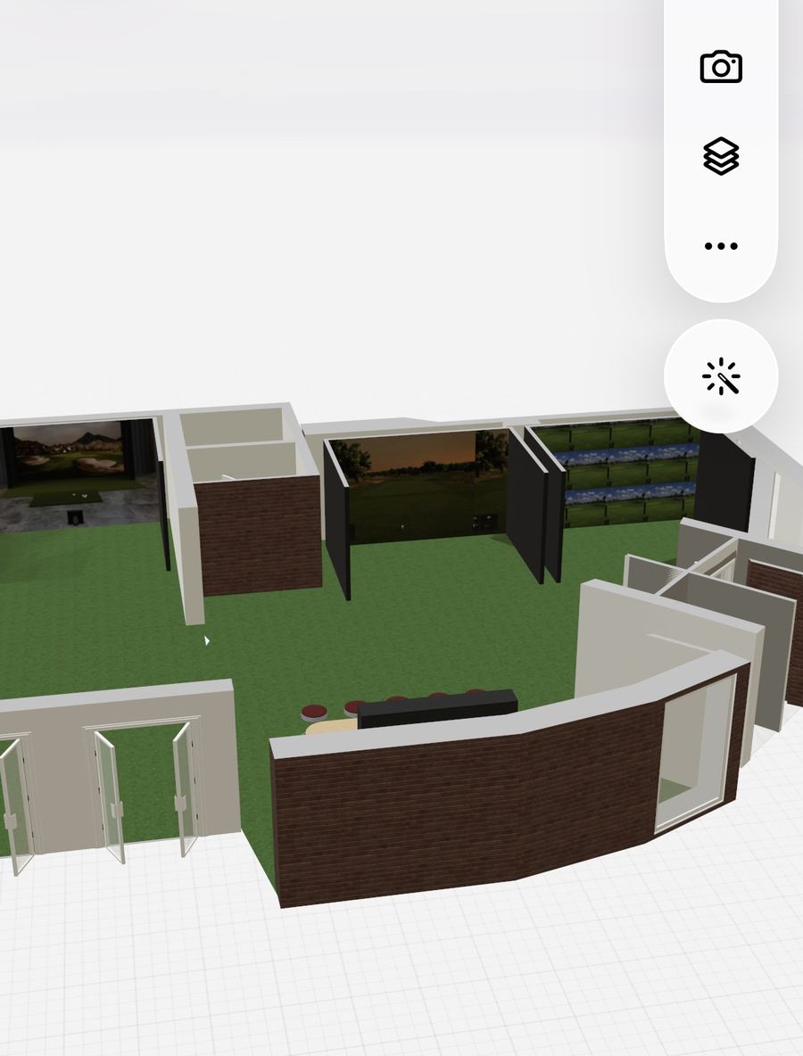Conception 3D d’un futur studio de golf