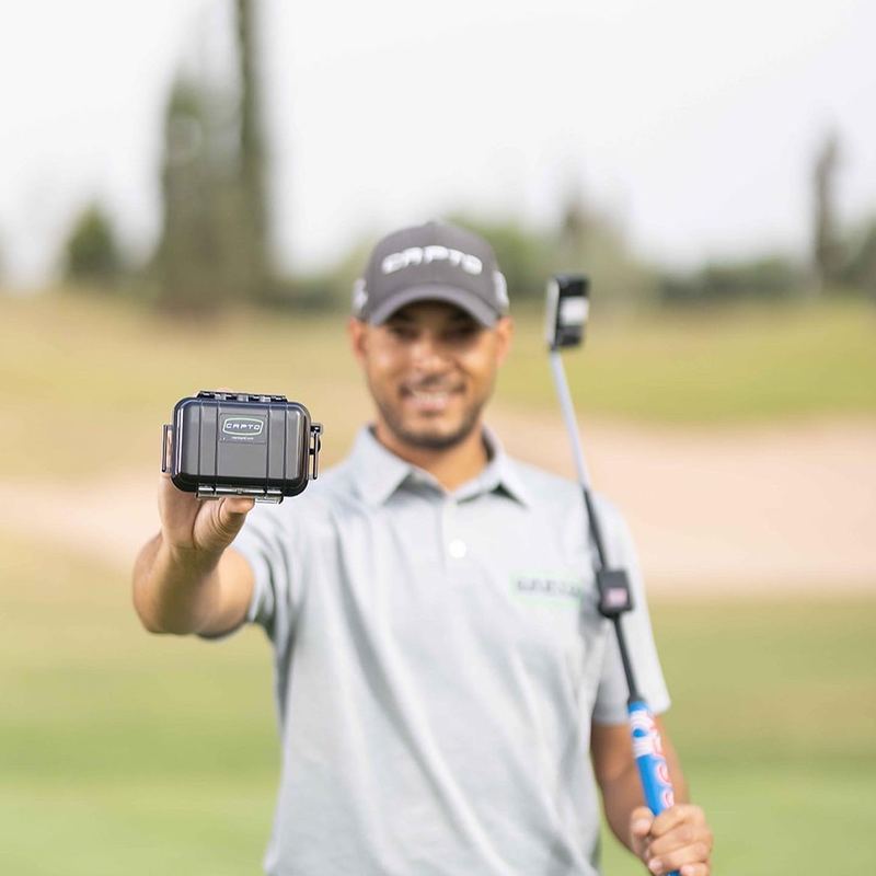 Alvin Pivaty utilisant le capteur CAPTO sur un green